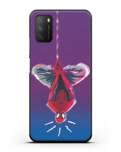 Чехол Человек-паук висит силиконовый для Xiaomi Poco M3