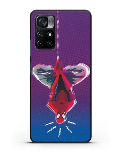 Чехол Человек-паук висит силиконовый для Xiaomi Poco M4 Pro 5G