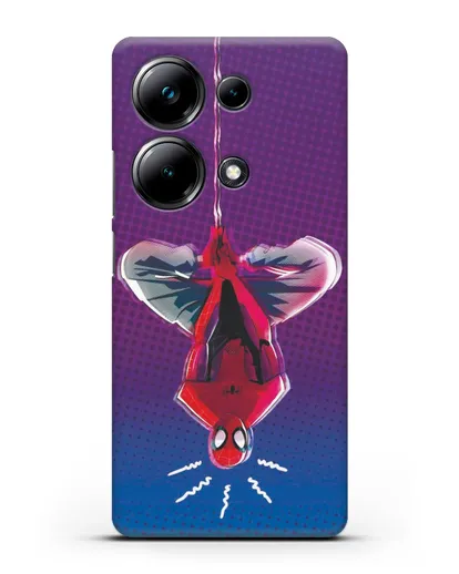 Чехол Человек-паук висит силиконовый для Xiaomi Poco M6 Pro