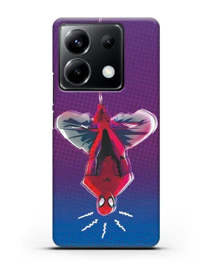 Чехол Человек-паук висит силиконовый для Xiaomi Poco X6