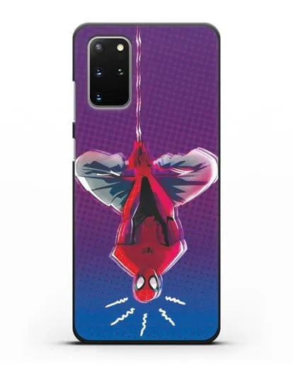 Чехол Человек-паук висит силиконовый для Samsung Galaxy S20 Plus [SM-G985F]