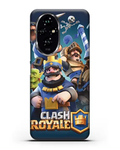 Чехол с принтом Клэш Рояль (Clash Royale) - Король и рыцари силиконовый для Honor 200