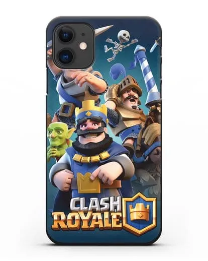 Чехол с принтом Клэш Рояль (Clash Royale) - Король и рыцари силиконовый для iPhone 11