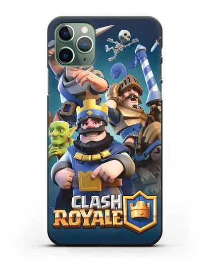 Чехол с принтом Клэш Рояль (Clash Royale) - Король и рыцари силиконовый для iPhone 11 Pro Max