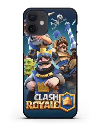 Чехол с принтом Клэш Рояль (Clash Royale) - Король и рыцари силиконовый для iPhone 12 mini