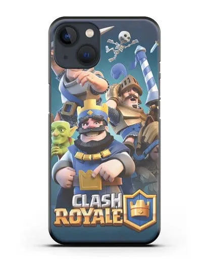 Чехол с принтом Клэш Рояль (Clash Royale) - Король и рыцари силиконовый для iPhone 13 Mini
