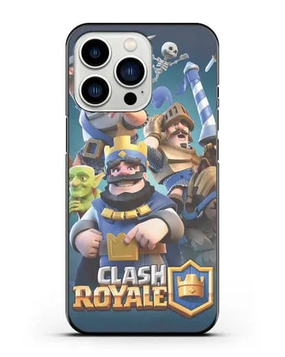 Чехол с принтом Клэш Рояль (Clash Royale) - Король и рыцари силиконовый для iPhone 13 Pro