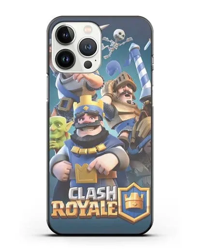 Чехол с принтом Клэш Рояль (Clash Royale) - Король и рыцари силиконовый для iPhone 13 Pro Max