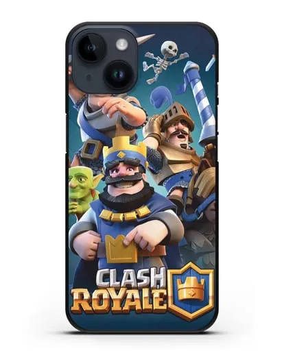 Чехол с принтом Клэш Рояль (Clash Royale) - Король и рыцари силиконовый для iPhone 14