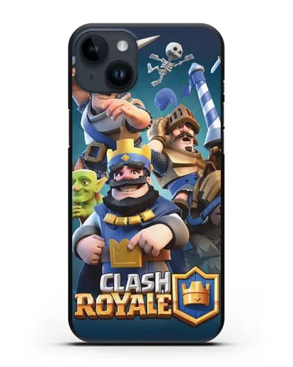 Чехол с принтом Клэш Рояль (Clash Royale) - Король и рыцари силиконовый для iPhone 14 Plus