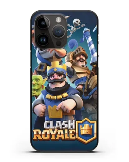 Чехол с принтом Клэш Рояль (Clash Royale) - Король и рыцари силиконовый для iPhone 14 Pro Max
