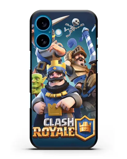 Чехол с принтом Клэш Рояль (Clash Royale) - Король и рыцари силиконовый для iPhone 16