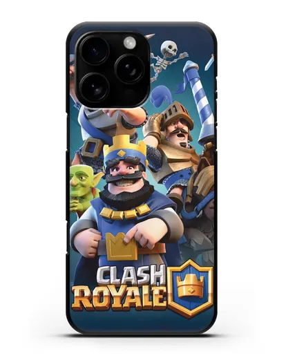Чехол с принтом Клэш Рояль (Clash Royale) - Король и рыцари силиконовый для iPhone 16 Pro Max