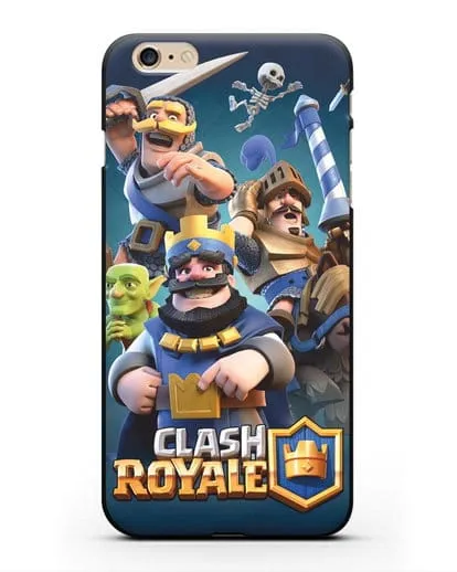 Чехол с принтом Клэш Рояль (Clash Royale) - Король и рыцари силиконовый для iPhone 6s Plus