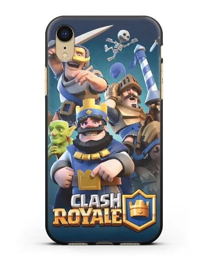 Чехол с принтом Клэш Рояль (Clash Royale) - Король и рыцари силиконовый для iPhone XR