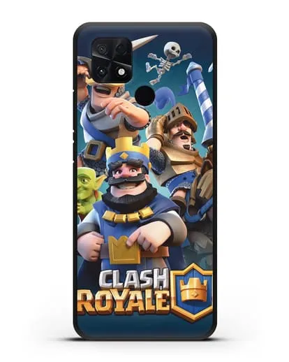 Чехол с принтом Клэш Рояль (Clash Royale) - Король и рыцари силиконовый для Xiaomi Poco C40