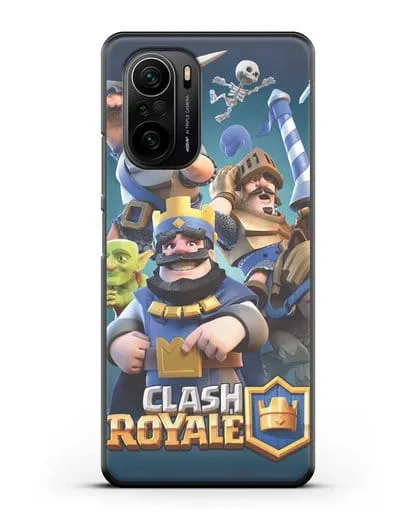 Чехол с принтом Клэш Рояль (Clash Royale) - Король и рыцари силиконовый для Xiaomi Poco F3