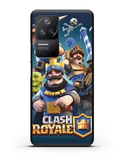 Чехол с принтом Клэш Рояль (Clash Royale) - Король и рыцари силиконовый для Xiaomi Poco F4