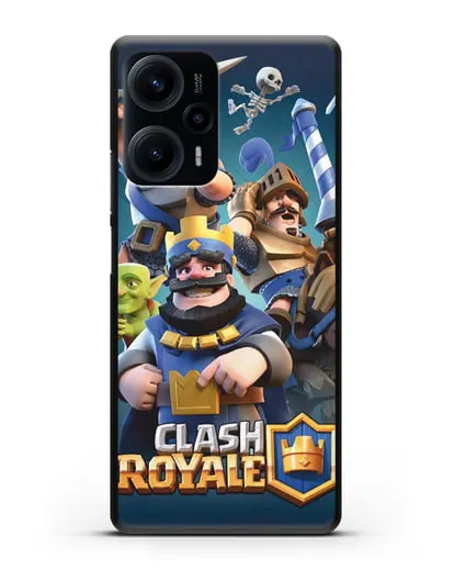 Чехол с принтом Клэш Рояль (Clash Royale) - Король и рыцари силиконовый для Xiaomi Poco F5