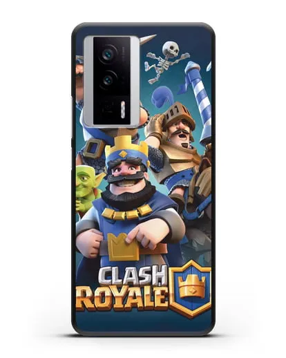Чехол с принтом Клэш Рояль (Clash Royale) - Король и рыцари силиконовый для Xiaomi Poco F5 Pro