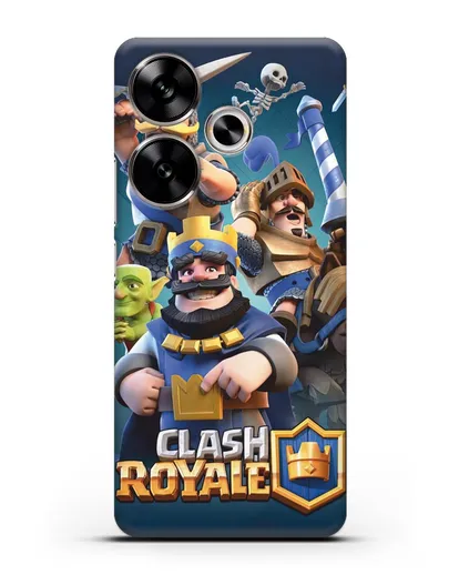 Чехол с принтом Клэш Рояль (Clash Royale) - Король и рыцари силиконовый для Xiaomi Poco F6