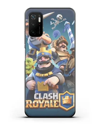 Чехол с принтом Клэш Рояль (Clash Royale) - Король и рыцари силиконовый для Xiaomi Poco M3 Pro