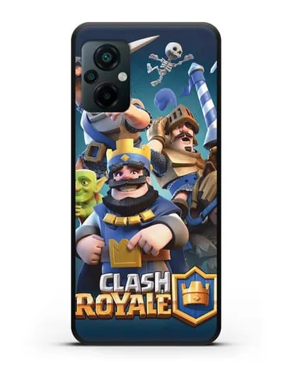 Чехол с принтом Клэш Рояль (Clash Royale) - Король и рыцари силиконовый для Xiaomi Poco M5