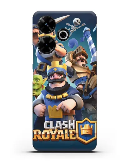 Чехол с принтом Клэш Рояль (Clash Royale) - Король и рыцари силиконовый для Xiaomi Poco M6