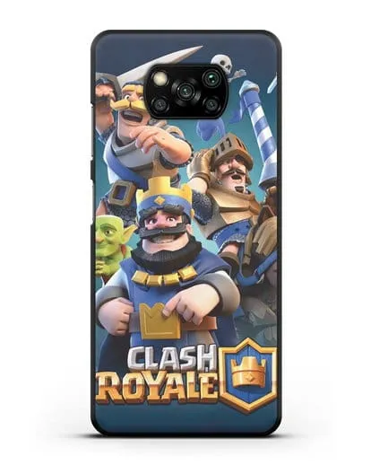 Чехол с принтом Клэш Рояль (Clash Royale) - Король и рыцари силиконовый для Xiaomi Poco X3