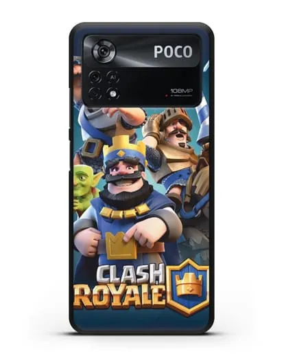 Чехол с принтом Клэш Рояль (Clash Royale) - Король и рыцари силиконовый для Xiaomi Poco X4 Pro