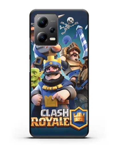 Чехол с принтом Клэш Рояль (Clash Royale) - Король и рыцари силиконовый для Xiaomi Poco X5