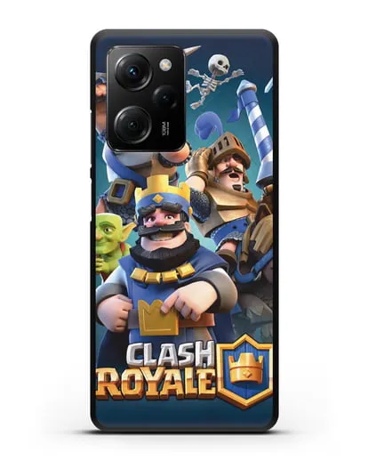 Чехол с принтом Клэш Рояль (Clash Royale) - Король и рыцари силиконовый для Xiaomi Poco X5 Pro