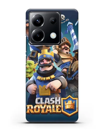 Чехол с принтом Клэш Рояль (Clash Royale) - Король и рыцари силиконовый для Xiaomi Poco X6