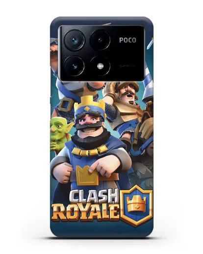 Чехол с принтом Клэш Рояль (Clash Royale) - Король и рыцари силиконовый для Xiaomi Poco X6 Pro