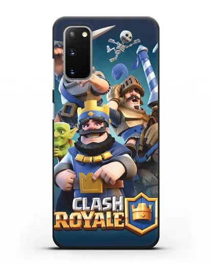 Чехол с принтом Клэш Рояль (Clash Royale) - Король и рыцари силиконовый для Samsung Galaxy S20 [SM-G980F]