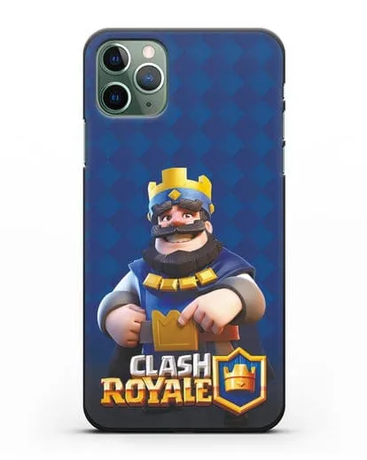 Чехол с принтом Клэш Рояль (Clash Royale) - Король силиконовый для iPhone 11 Pro