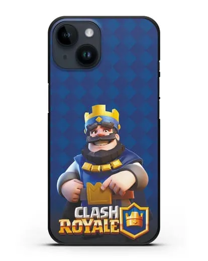 Чехол с принтом Клэш Рояль (Clash Royale) - Король силиконовый для iPhone 14