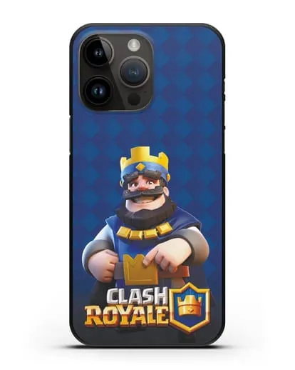 Чехол с принтом Клэш Рояль (Clash Royale) - Король силиконовый для iPhone 14 Pro Max