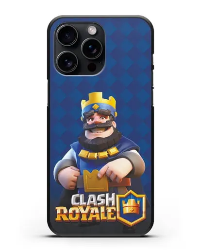 Чехол с принтом Клэш Рояль (Clash Royale) - Король силиконовый для iPhone 15 Pro Max