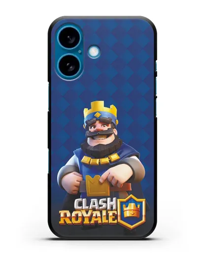 Чехол с принтом Клэш Рояль (Clash Royale) - Король силиконовый для iPhone 16