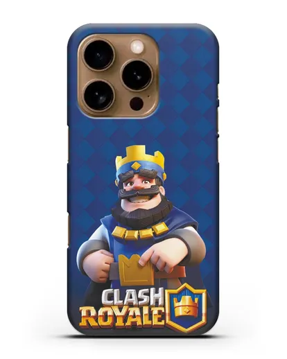 Чехол с принтом Клэш Рояль (Clash Royale) - Король силиконовый для iPhone 16 Pro