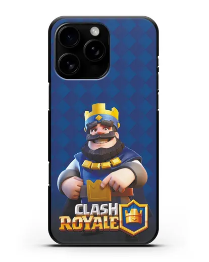 Чехол с принтом Клэш Рояль (Clash Royale) - Король силиконовый для iPhone 16 Pro Max