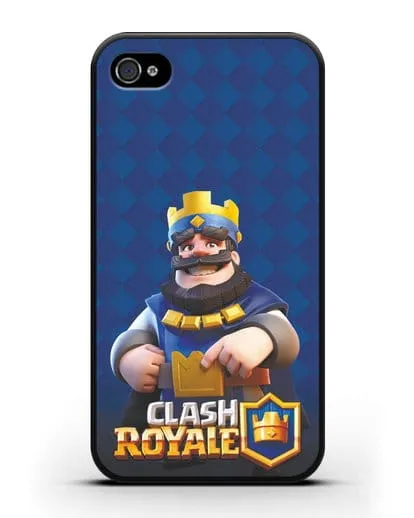 Чехол с принтом Клэш Рояль (Clash Royale) - Король силиконовый для iPhone 4/4s
