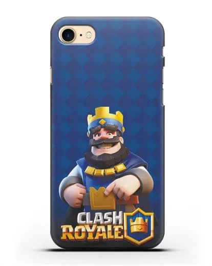 Чехол с принтом Клэш Рояль (Clash Royale) - Король силиконовый для iPhone 8