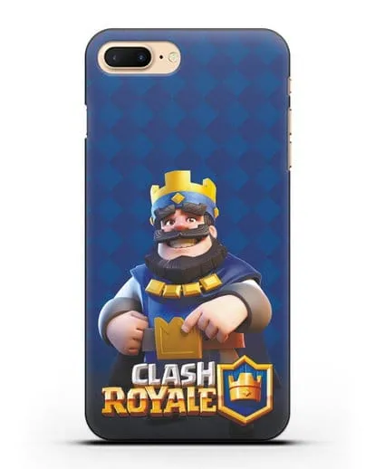 Чехол с принтом Клэш Рояль (Clash Royale) - Король силиконовый для iPhone 8 Plus