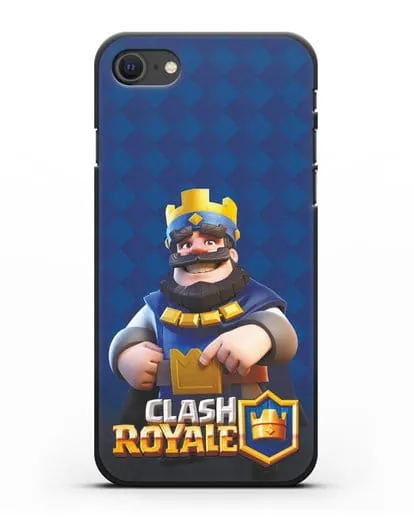 Чехол с принтом Клэш Рояль (Clash Royale) - Король силиконовый для iPhone SE 2020