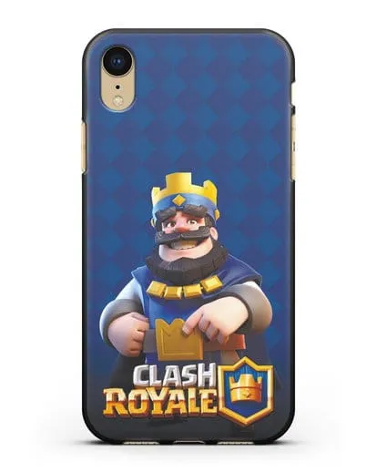 Чехол с принтом Клэш Рояль (Clash Royale) - Король силиконовый для iPhone XR