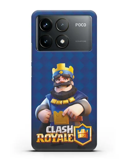 Чехол с принтом Клэш Рояль (Clash Royale) - Король силиконовый для Xiaomi Poco F6 Pro
