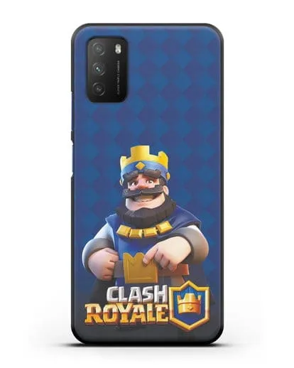 Чехол с принтом Клэш Рояль (Clash Royale) - Король силиконовый для Xiaomi Poco M3