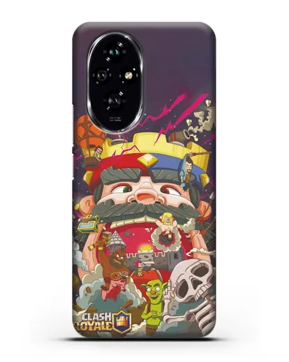 Чехол с принтом Клэш Рояль (Clash Royale) - Красно-синий король силиконовый для Honor 200